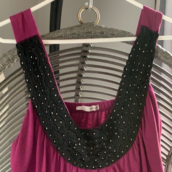 Plus size top, maroon - Picture 2 of 4